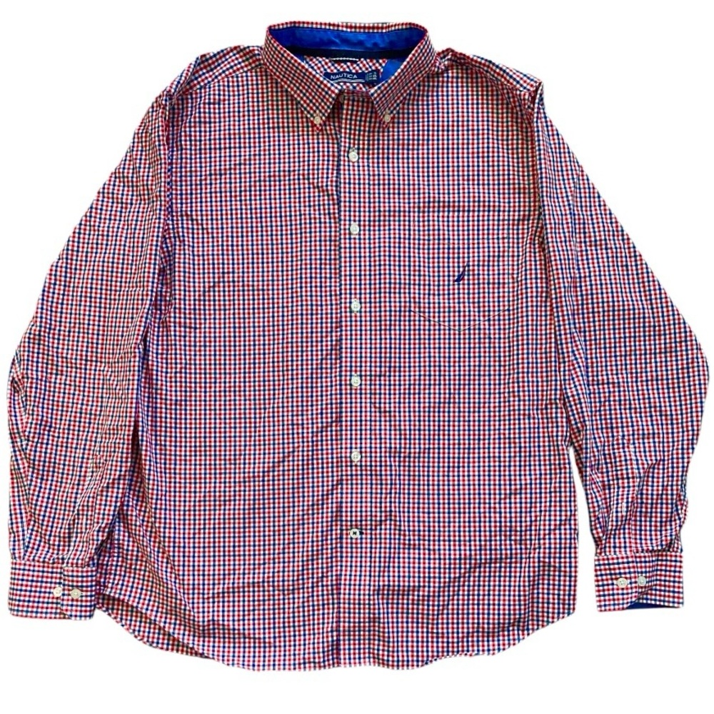LIKE NEW Nautica Gingham Dress Shirt